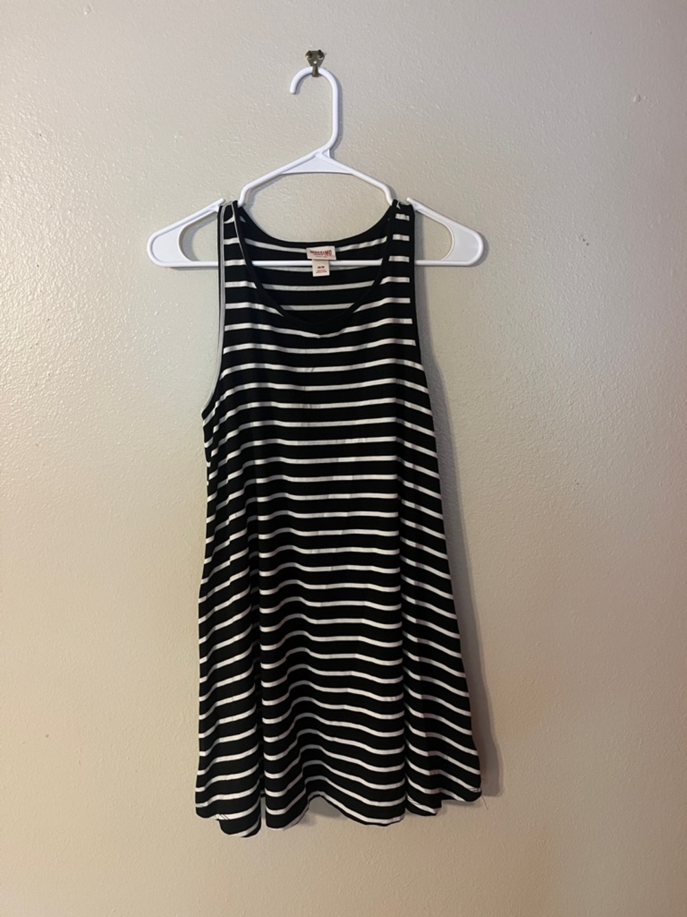 Mossimo Supply Co. Black and White Striped Tank Dress